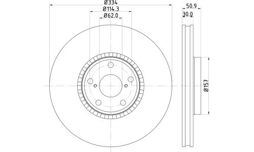 Диск тормозной Nisshinbo, арт. ND1135K