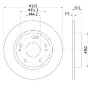Диск тормозной Nisshinbo, арт. ND8049K