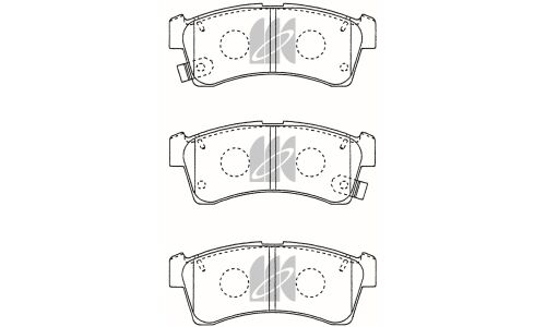 Колодки тормозные дисковые Kashiyama, передние, комплект на ось (4 шт), арт. D5220M