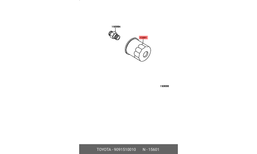 Фильтр масляный Toyota, арт. 9091510010