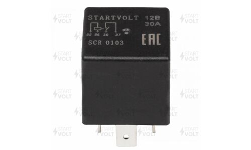Реле автомобильное Startvolt, 4 контакта 12V 30A (без кронштейна), арт. SCR 0103