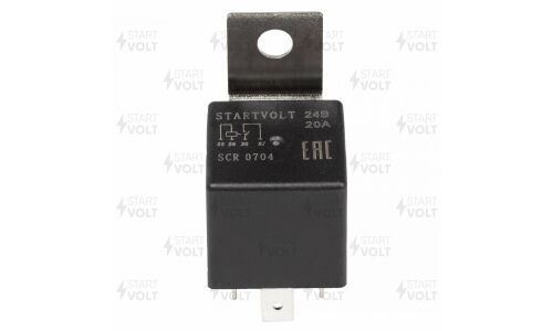 Реле автомобильное Startvolt, 4 контакта 24V 20A (с кронштейном), арт. SCR 0704