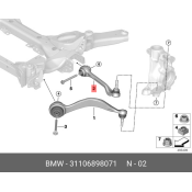 Нижн. попер. рычаг подв. с резиномет. ша BMW, арт. 31106898071