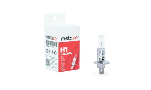 Лампа галогенная Metaco Halogen H1 (P14.5s, T8), 12В, 55Вт, 3200К, 1 шт, арт. 9510-H1-STD