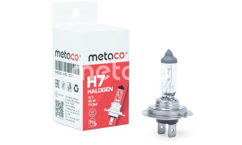 Лампа галогенная Metaco Halogen H7 (PX26d, T11), 12В, 55Вт, 3200К, 1 шт, арт. 9510-H7-STD