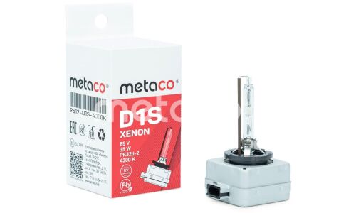 Лампа ксеноновая Metaco Xenon D1S (PK32d-2), 85В, 35Вт, 4300К, 1 шт, арт. 9512-D1S-4300K