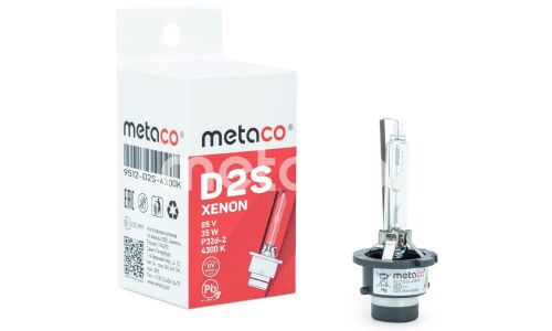 Лампа ксеноновая Metaco Xenon D2S (P32d-2), 85В, 35Вт, 4300К, 1 шт, арт. 9512-D2S-4300K