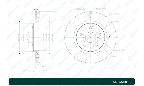 Диск тормозной G-brake, арт. GR22278