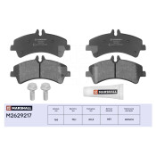 Колодки тормозные дисковые Marshall, задние, комплект на ось (4 шт), арт. M2629217