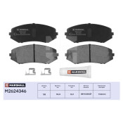 Колодки тормозные дисковые Marshall, передние, комплект на ось (4 шт), арт. M2624346