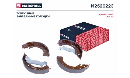 Колодки тормозные барабанные Marshall, комплект на ось (4 шт), арт. M2520223
