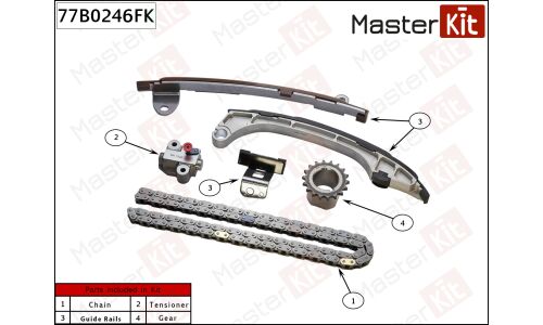Комплект цепи ГРМ Master KiT, арт. 77B0246FK