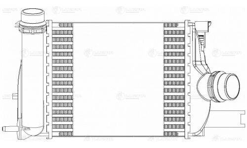 Радиатор интеркулера) для а/м Renault Duster (10-) 1.5dCi /Arkana (19-) 1.3T Luzar, арт. LRIC 0902