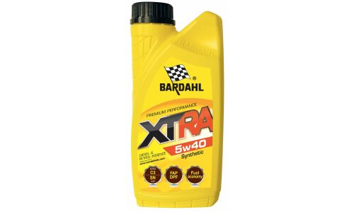 Масло моторное Bardahl XTRA 5w40, синтетическое API SN, ACEA C3, универсальное, 1л, арт. 34121