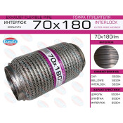 Гофра глушителя Euroex, WireMesh, 70x180мм, арт. 70x180ilm