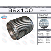 Гофра глушителя Euroex Compact, Interlock, 89x100мм, арт. 89x100c