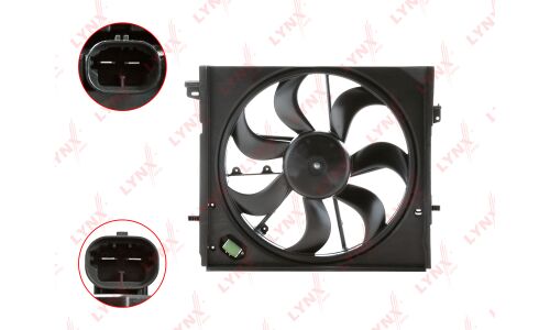 Вентилятор охлаждения радиатора LYNXauto, арт. RF-1571