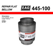 Сильфон выхлопной трубы EAG, 45x100мм, арт. 445-100