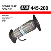 Гофра глушителя EAG, Interlock, 45x200мм, арт. 445-200