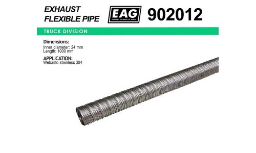 Металлорукав автономного отопителя нерж. 304 24х1000 EAG, арт. 902012