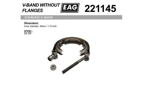 Хомут V-Band 45мм/1.75' SS304 EAG, арт. 221145