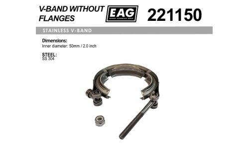 Хомут V-Band 50мм/2.0' SS304 EAG, арт. 221150