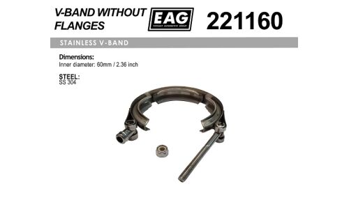 Хомут V-Band 60мм/2.36' SS304 EAG, арт. 221160