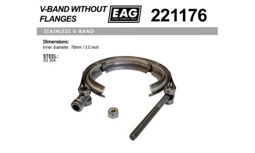 Хомут V-Band 76мм/3.0' SS304 EAG, арт. 221176