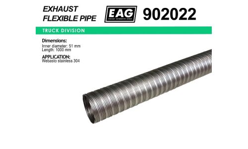 Металлорукав автономного отобителя нерж. 304 51х1000 EAG, арт. 902022