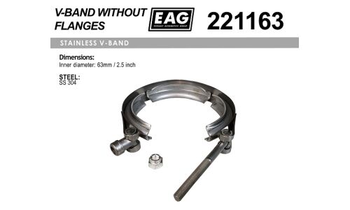 Хомут V-Band 221163, 63мм/2.5' SS304 EAG EAG, арт. 221163