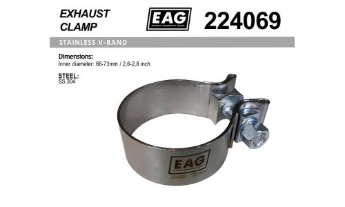 Хомут глушителя, силовой SS304 EAG EAG, арт. 224069