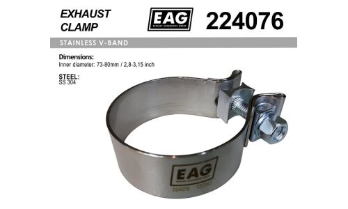 Хомут глушителя, силовой SS304 EAG EAG, арт. 224076