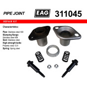 Фланцевое соединение выхлопной трубы EAG, демпферное, Ø45мм, нержавеющая сталь, арт. 311045
