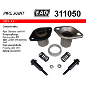 Фланцевое соединение выхлопной трубы EAG, демпферное, Ø50мм, нержавеющая сталь, арт. 311050