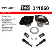 Фланцевое соединение выхлопной трубы EAG, демпферное, Ø60мм, нержавеющая сталь, арт. 311060