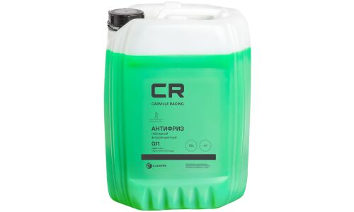 Антифриз Carville Racing, H-OAT, G11, зелёный, флуоресцентный, -40°С, 10л, арт. L2018106