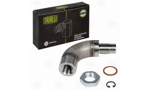 Эмулятор (обманка) датч. кислорода с керам. миникат-ом угловой c адаптерами перемен. сеч. Trialli, арт. EMC 0091