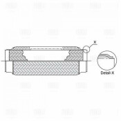 Гофра глушителя Trialli, Innerbraid, 70x250мм, арт. FT 70250