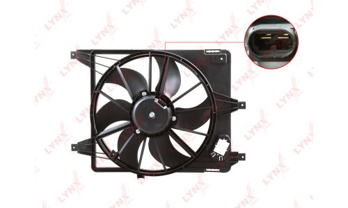 Вентилятор охлаждения радиатора LYNXauto, арт. RF-1681