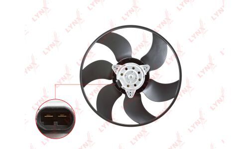 Вентилятор охлаждения радиатора LYNXauto, арт. RF-1672