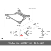Сайлентблок рычага подвески передний | перед прав/лев Hyundai/Kia, арт. 54551L1100