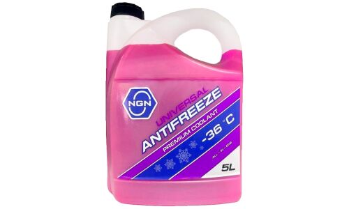 Антифриз NGN Universal Antifreeze, G12++, фиолетовый, -36°C, 5л, арт. V172485328