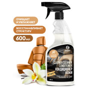Очиститель-кондиционер салона Grass Leather Cleaner Conditioner, блеск и защита, для кожи, с ароматом ванили, бутылка с триггером 600мл, арт. 110402