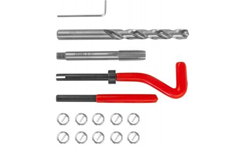 Набор для восстановления резьбы M10x1.5, 15 предметов Thorvik, арт. TRIS1015