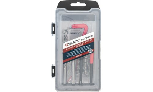 Набор для восстановления резьбы M8x1.25, 25 предметов Thorvik, арт. TRIS8125