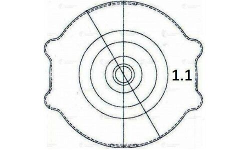 Крышка радиатора Luzar, для Dodge Caravan / Stratus, арт. LL 0301