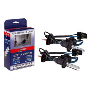 Лампа биксеноновая Xenite Extra Vision H4 (P43t, T16), 12/24В, 35Вт, 4300К, комплект 2 шт, KET-коннектор, арт. 1004106