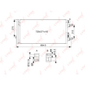 Радиатор кондиционера LYNXauto, арт. RC-0184