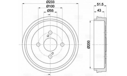Барабан тормозной Trialli, арт. TF 051341