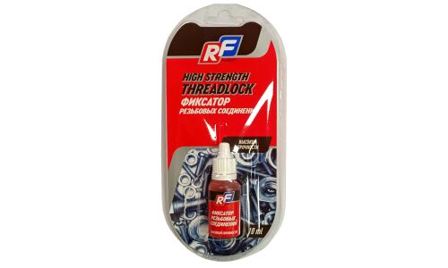 Фиксатор резьбы Ruseff High Strenght Threadlock, неразъёмный, предотвращает коррозию, красный, флакон 10мл, арт. 23672N